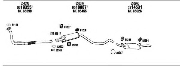 WALKER OP55066B Exhaust System